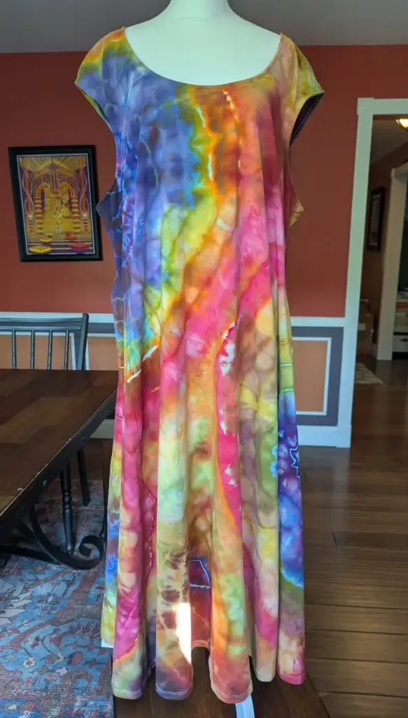 Rocky Rainbow Flare Midi Dress  