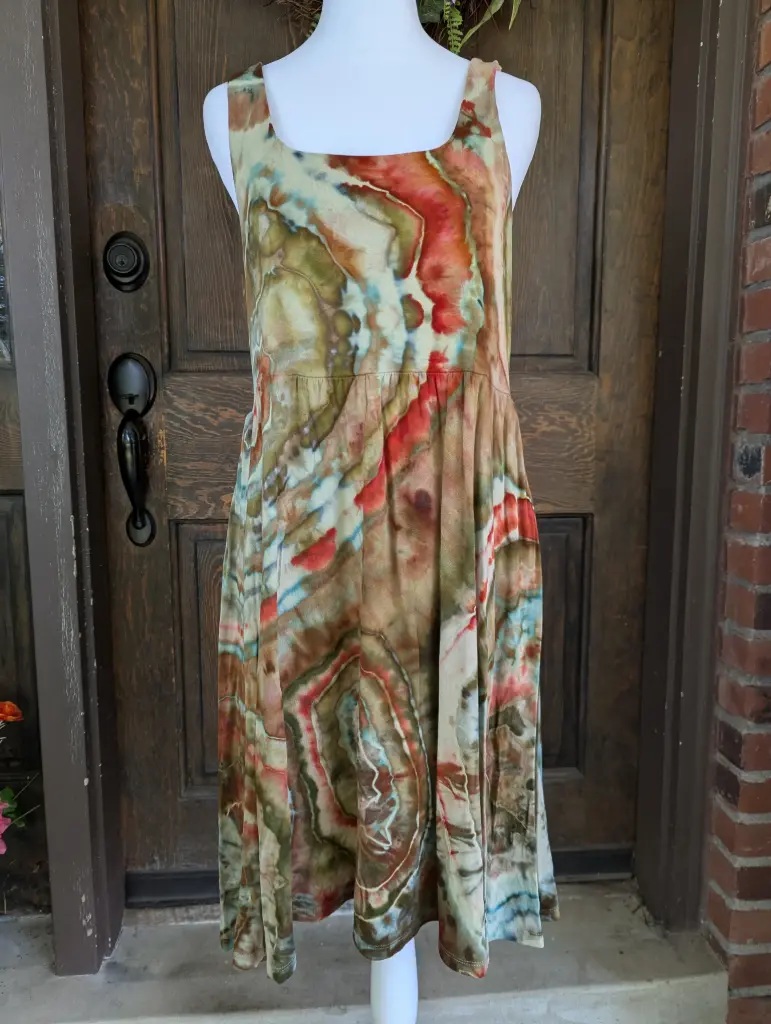 Agate Waters Tank Dress with Pockets 
