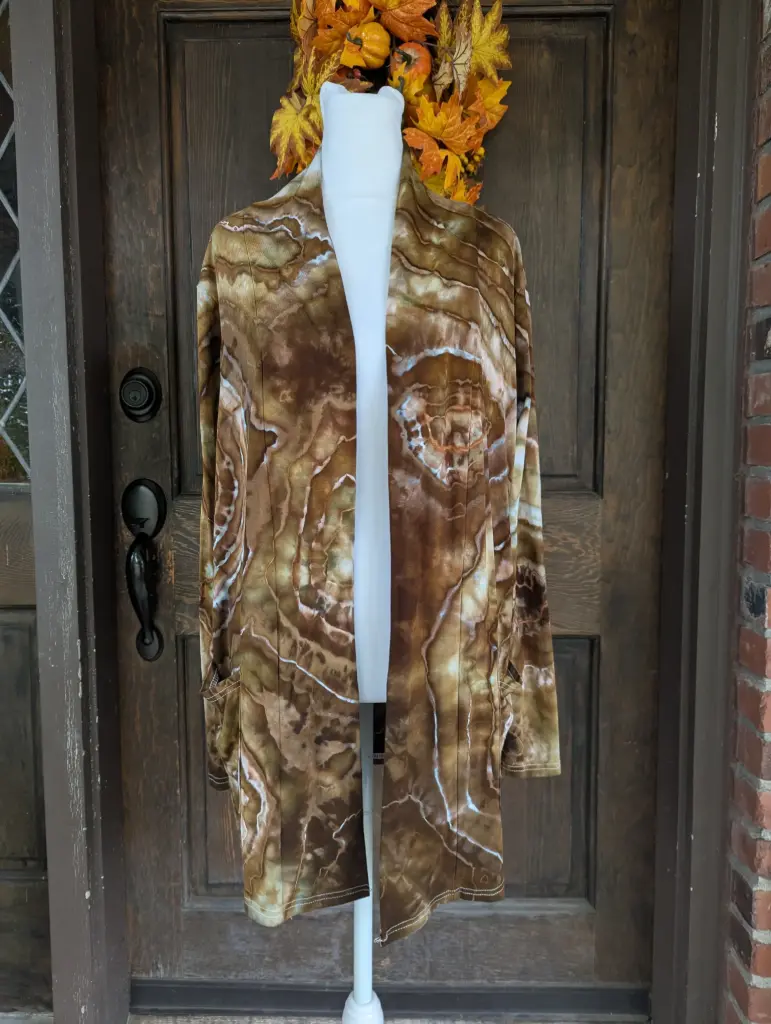 Mocha Quartz Duster Jacket  with pockets  