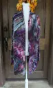 Alexandrite waves Duster Jacket  with pockets