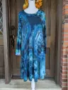 Ocean Agate Long sleeve dress with pockets 