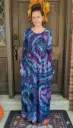 Elderberry Skies Long Sleeve POCKET Maxi Dress 