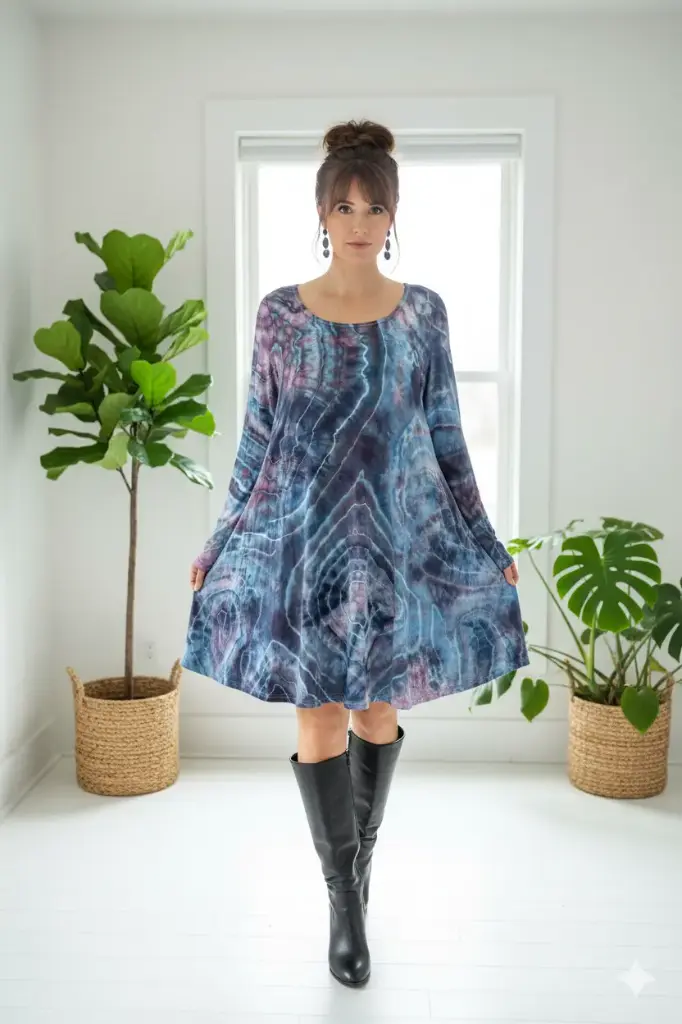 Winter Queen Long sleeve dress with pockets 