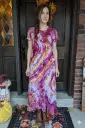 Crimson and Clay Maxi Dress with Pockets 