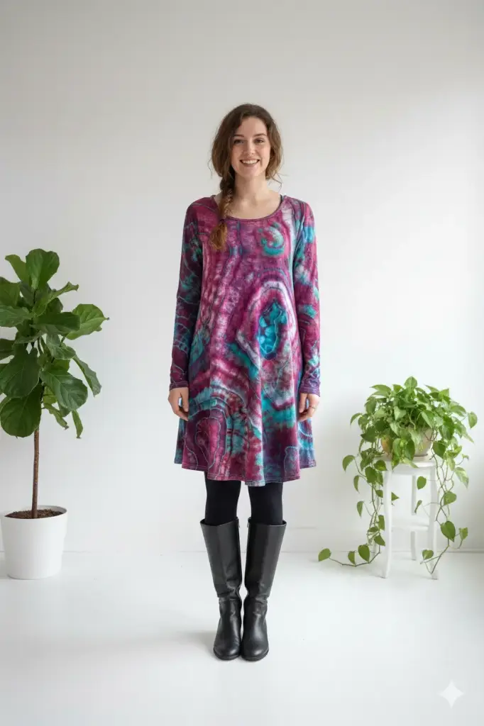 Mindbender Long sleeve dress with pockets 
