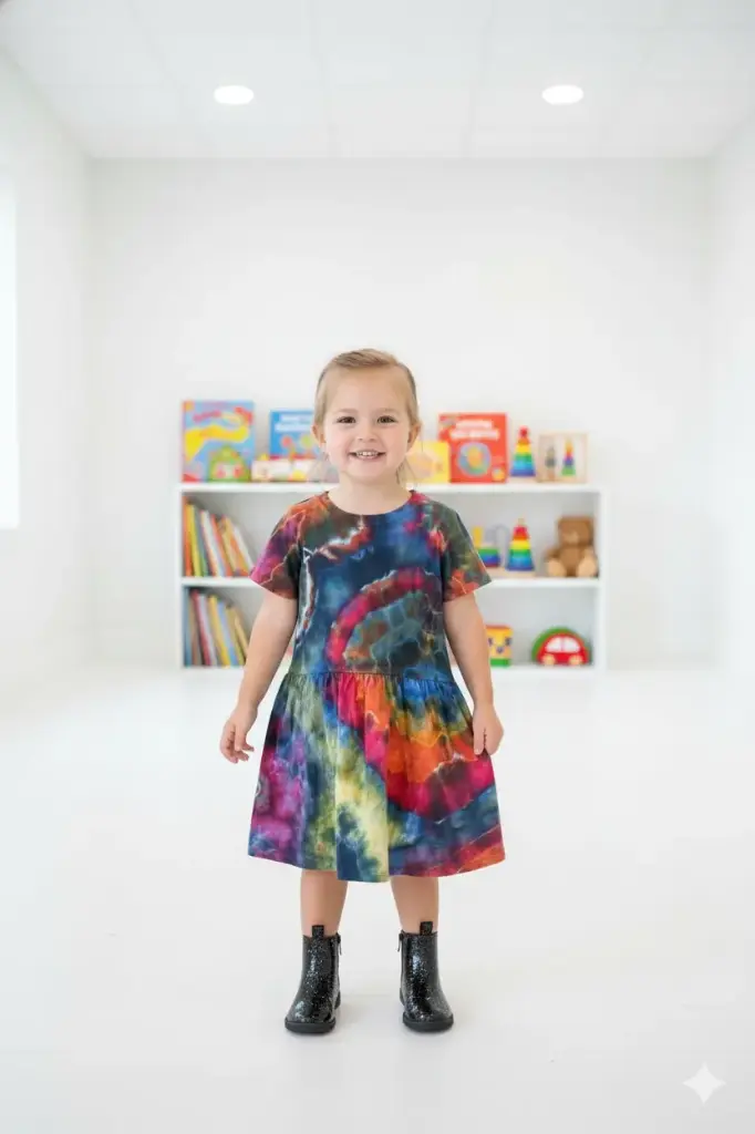 Rainbow River Toddler Dress 