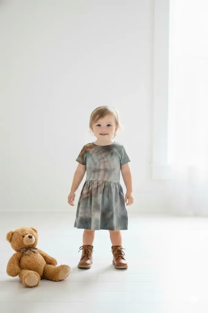 Marbled Earth Toddler Dress 