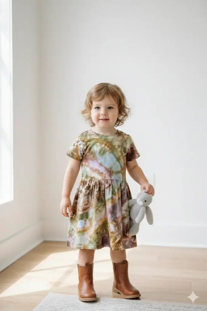 Earthy Agate Toddler Dress