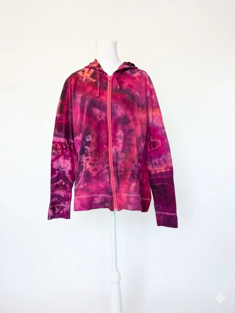 Raspberry Smash Light Cotton Zip-Up