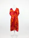 Tequila Sunrise V-Neck Swing Dress