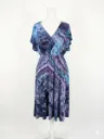 Moonlight Marble V-Neck Swing Dress