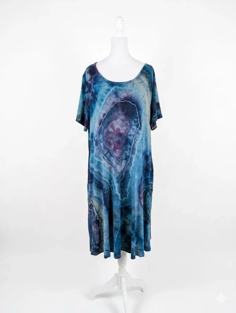 Fluorite Skies  Dress with Pockets