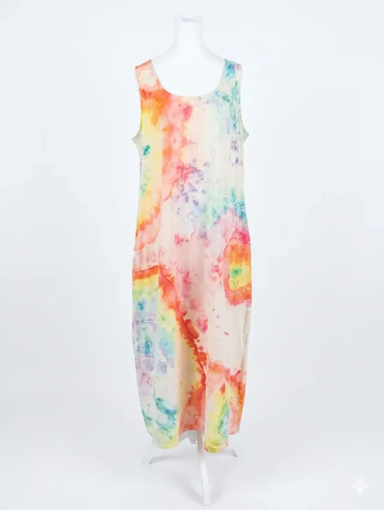 Rainbow Sorbet Tank Dress with Pockets