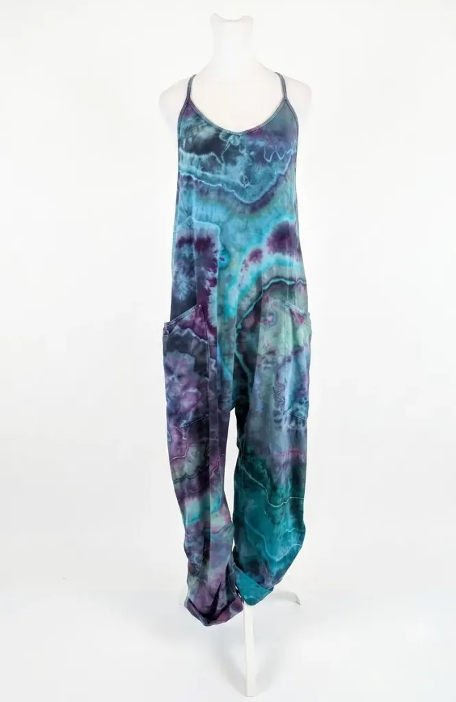 Mermaid Waters Baggy Cotton Romper with pockets