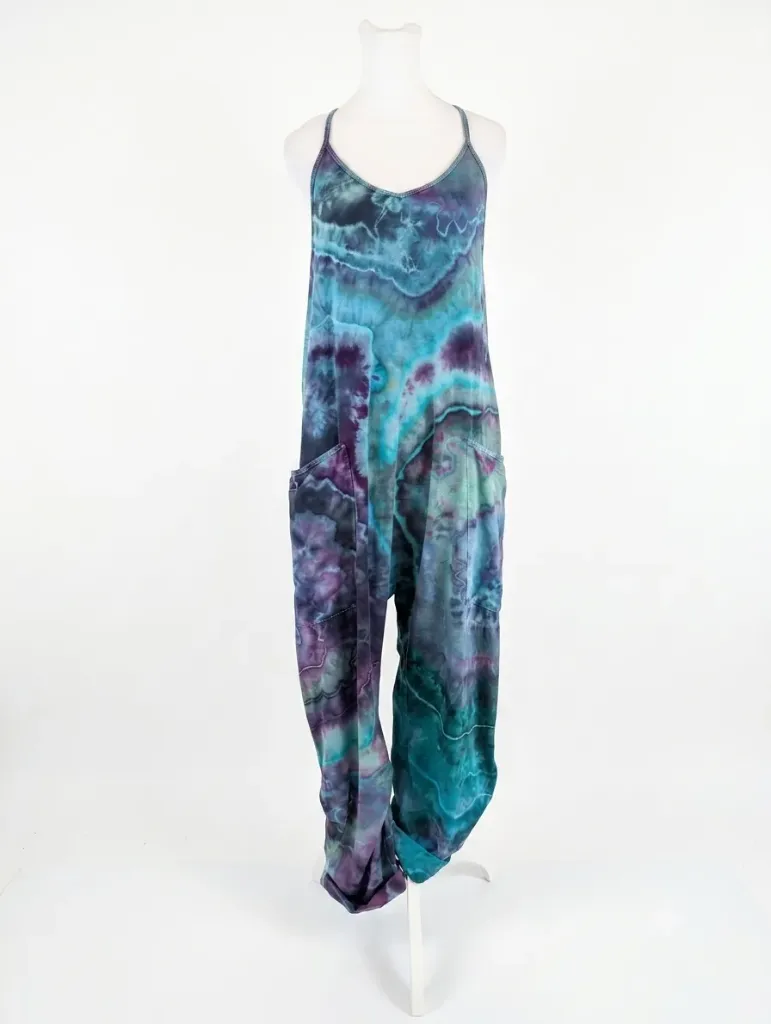 Mermaid Waters Baggy Cotton Romper with pockets