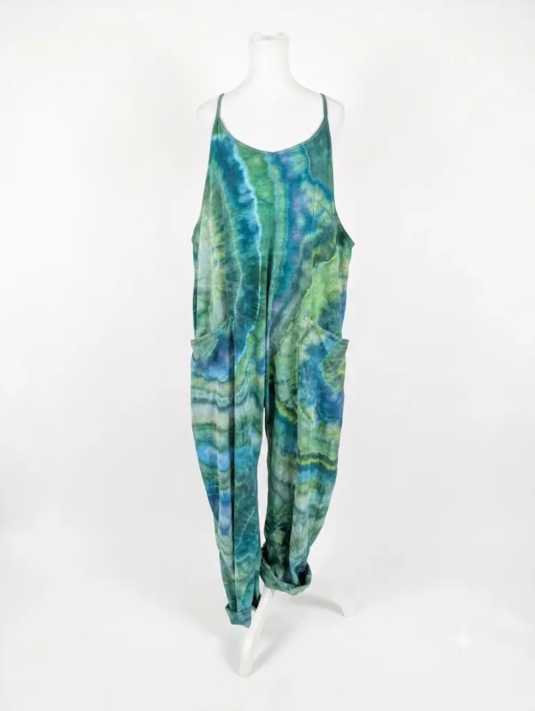 Seawater Baggy Cotton Romper with pockets