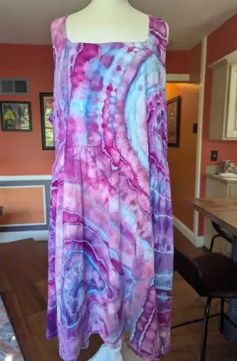 Magenta Skies Tank Dress with Pockets