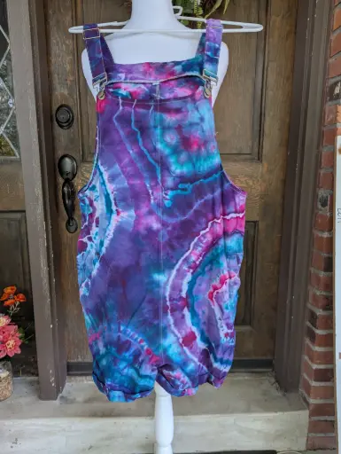 Electric Cotton Candy Overall Shorts 
