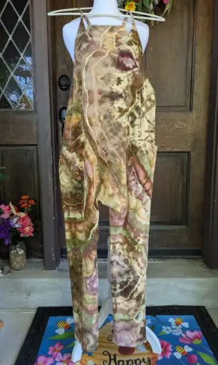 Earthy Agate Baggy Cotton Romper with pockets  