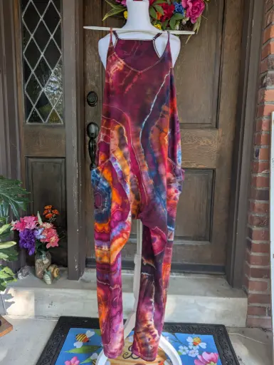 Marmalade Skies Baggy Cotton Romper with pockets   