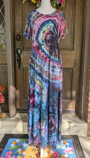 Merlot Waters Tiered Maxi Dress with Pockets  