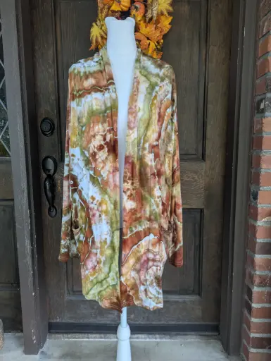 Earthy Agate Duster Jacket  with pockets 