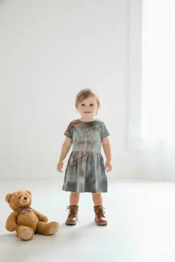 Marbled Earth Toddler Dress 